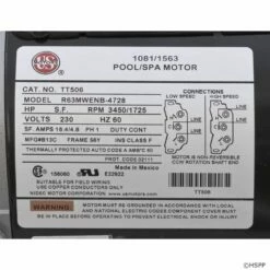 Waterway Executive 5 HP 2-Speed 230V 2.5" Spa Pump - 56 Frame - 3722021-13 -swimming pool supplies shop 3722021 13