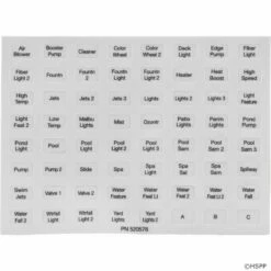Pentair 520547 EasyTouch 8 Function Wireless Control Panel 9 Pentair 520547 EasyTouch 8 Function Wireless Control Panel -swimming pool supplies shop 520547 labels