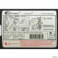 B2843 Pool Pump Motor 56Y Frame 2 HP Square Flange 208-230V - Energy Efficient -swimming pool supplies shop ao smith b2843 56y frame pool pump motor