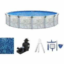 Bermuda 27' Round 52" Resin Frame Above Ground Pool Package - NB7210P