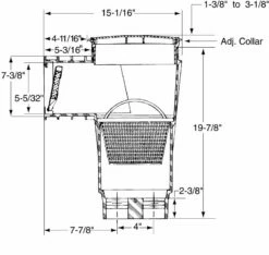 Pentair Bermuda PVC Pool Skimmer- 2 Inch Slip - Concrete - 506300 7 Pentair Bermuda PVC Pool Skimmer- 2 Inch Slip - Concrete - 506300 -swimming pool supplies shop bermuda dim 3