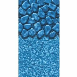 Swimline 15' Round Boulder Swirl Overlap Liner