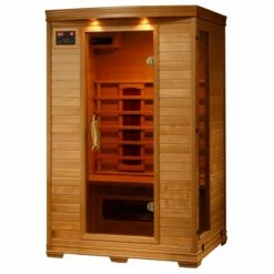 Coronado 2-Person Hemlock Deluxe Infrared Sauna W/ 5 Ceramic Heaters - SA2406