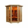 Santa Fe 3-Person Hemlock Corner Infrared Sauna W/ 7 Carbon Heaters - SA2412DX