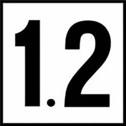 Pool 1.2 Depth Marker Non-Skid Ceramic Tile - Metric - 6 In X 6 In - C622612