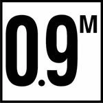 Pool 0.9 M Depth Marker Smooth Waterline Ceramic Tile - Metric - 6 In X 6 In - C612709