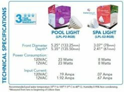 ColorSplash LXG Multi-Color LED Pool Light Bulb 12 Volt -swimming pool supplies shop colorsplash lxg specs