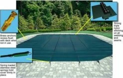Commercial Black Mesh Safety Cover For 20 Ft X 40 Ft Pool - 25 Year Warranty