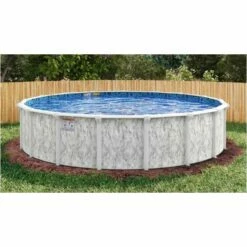 Crystal Falls II 30' Round 52" Resin Frame Above Ground Pool Package - NB7632P