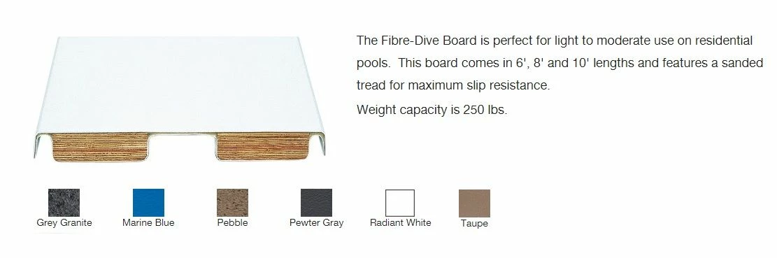 SR Smith 66-209-266S3-1 Diving Board, Fibre-Dive Board, Marine Blue