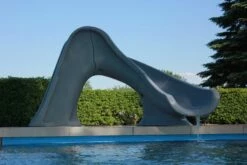 Global Pool Products Splash Pool Slide - Right Turn - Grey