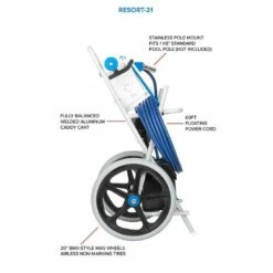 Hammerhead 30" Portable Vacuum W/ 60' Cord & Charger - RESORT-30 -swimming pool supplies shop hammerhead resort portable vac right 1