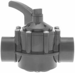 Hayward PSV2SDGR PVC 2-Way Pool Diverter Valve - Dark Gray