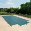 Arctic Vortex 18' X 36' Rectangle 18yr Mesh Safety Pool Cover W/ 4 X 8 Center End Step - Green -swimming pool supplies shop mesh safety cover green 18yr step 2