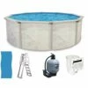 Ocean Mist Englewood 24' Round 48" Above Ground Pool Package
