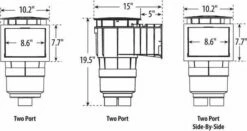Waterway 540-6417 Renegade Pool Skimmer Gray