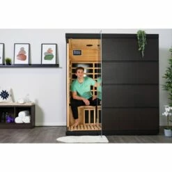 Sirona 4-Person Hemlock Infrared Sauna With 8 Carbon Heaters - SA7009 -swimming pool supplies shop sa7009 sirona sauna ls22