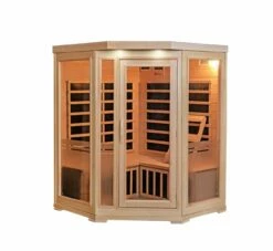 Sonoma 3-Person Hemlock Infrared Corner Sauna With 7 Carbon Heaters - SA7019