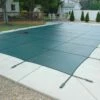 GLI 14' X 28' Rectangular Secur-A-Pool Green Mesh Safety Cover - 12 Year