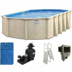 Surfside 8' X 12' Oval 52" Steel Above Ground Pool Package